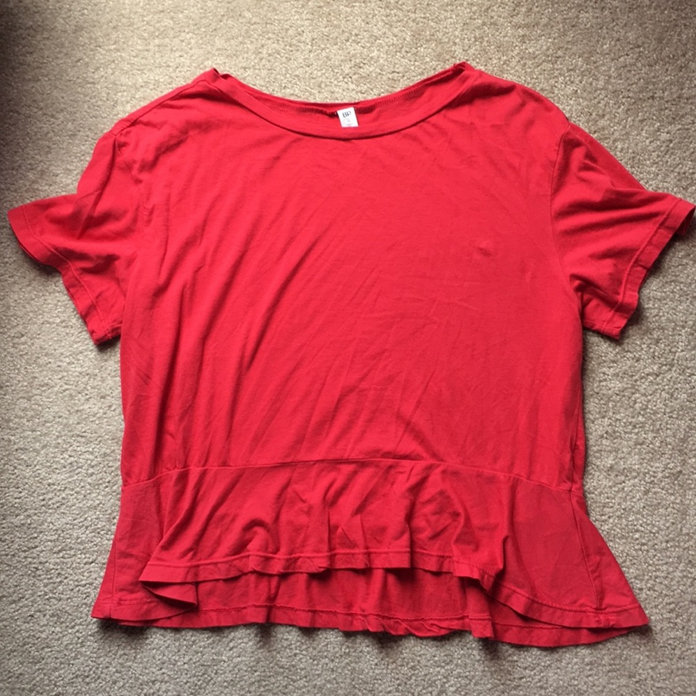 BP red cotton/modal top in red